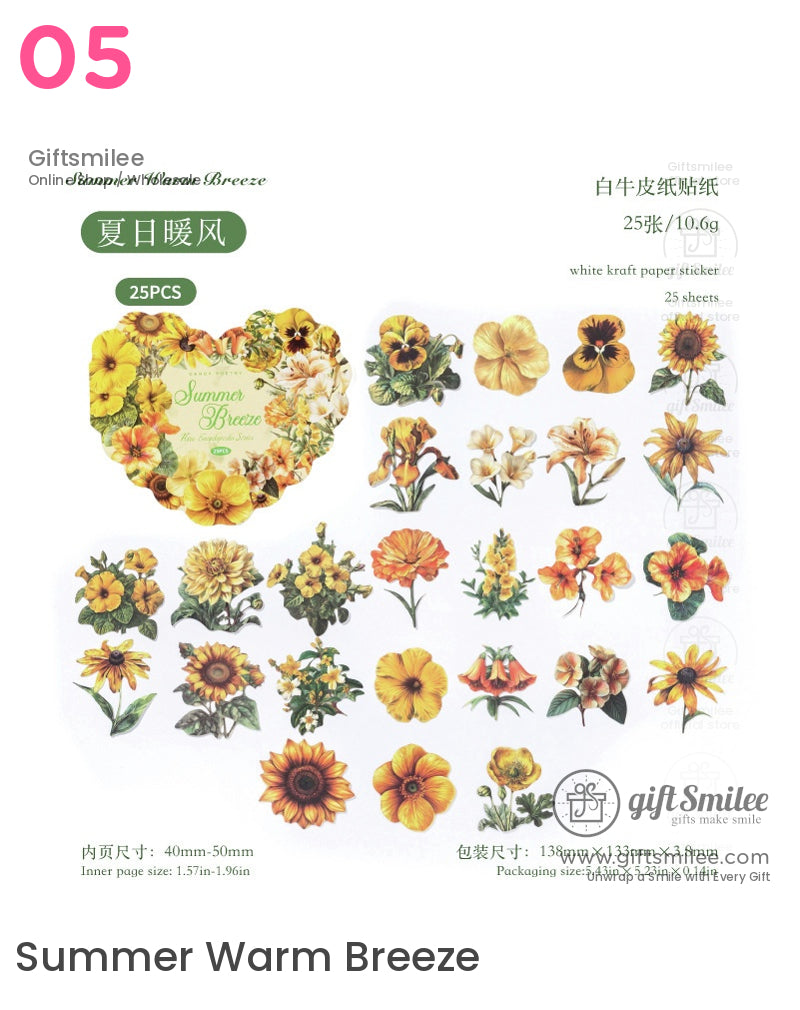 Vintage Floral Botanical Sticker Packs | KS-SA-4012