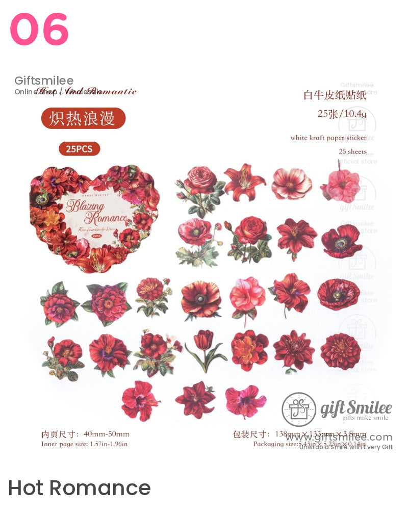 Vintage Floral Botanical Sticker Packs | KS-SA-4012