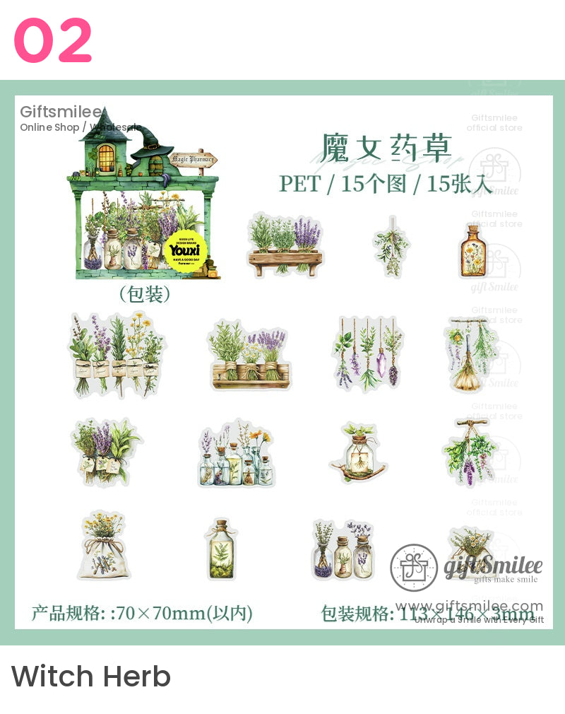 Miniature Witch Apothecary Diorama Stickers | KS-SA-4015