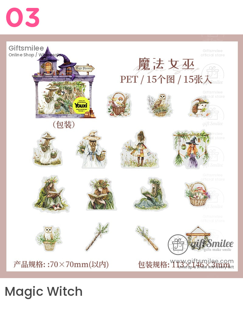 Miniature Witch Apothecary Diorama Stickers | KS-SA-4015