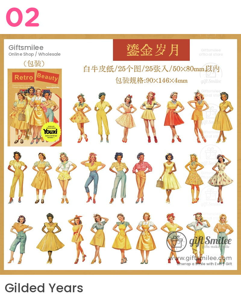 Retro Pin-Up Girl Stickers | KS-SA-4019
