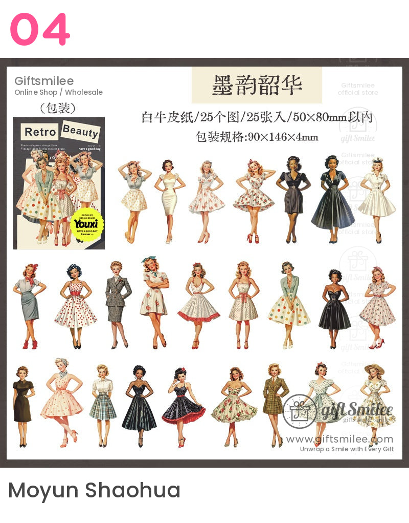 Retro Pin-Up Girl Stickers | KS-SA-4019
