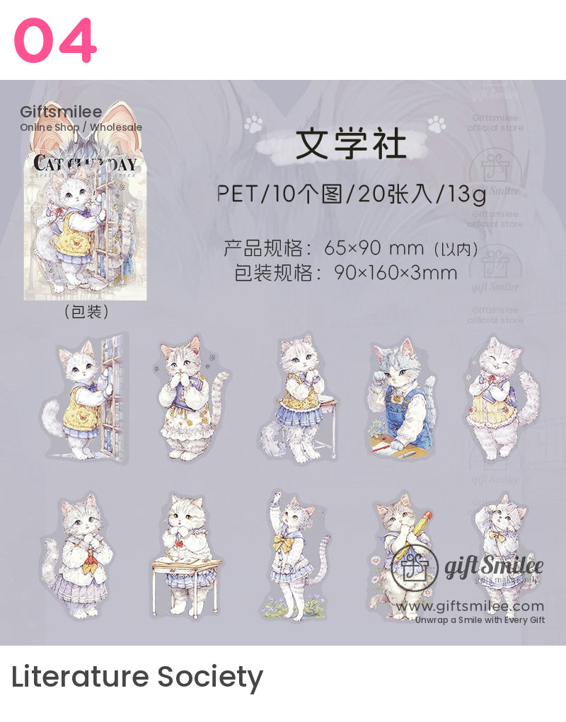 Cat-Themed Acrylic Standee Stickers | KS-SA-4027