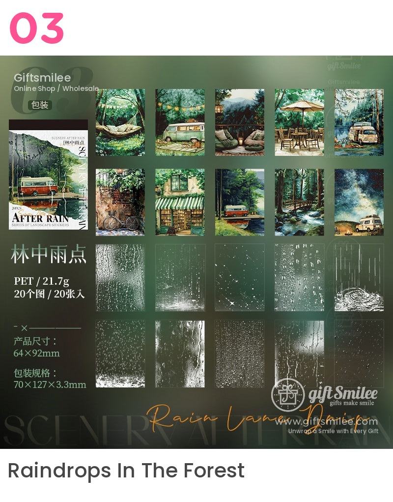 After Rain Artistic Landscape Sticker Book | KS-SA-4028