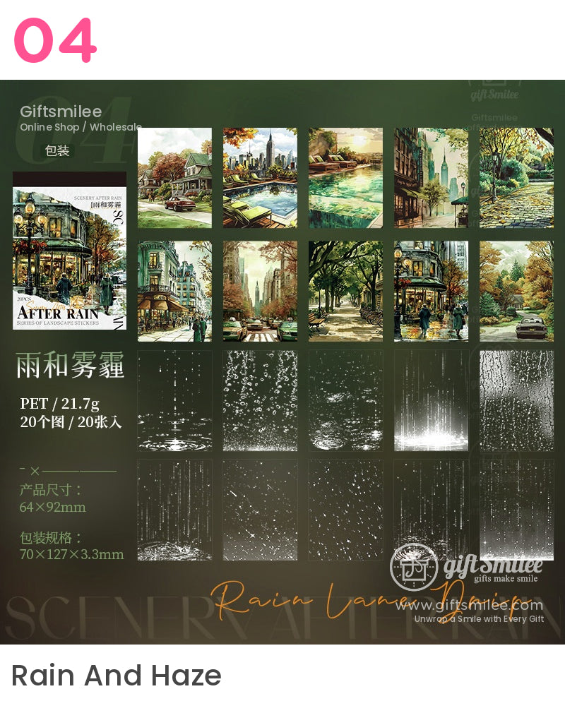 After Rain Artistic Landscape Sticker Book | KS-SA-4028