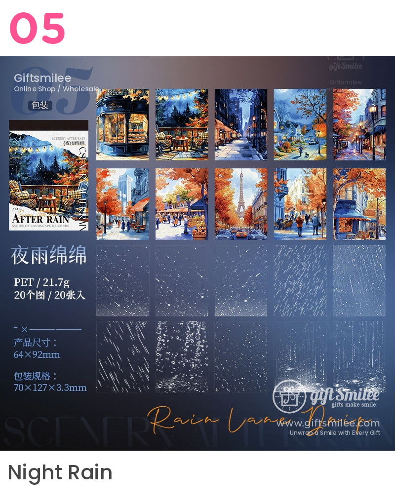 After Rain Artistic Landscape Sticker Book | KS-SA-4028