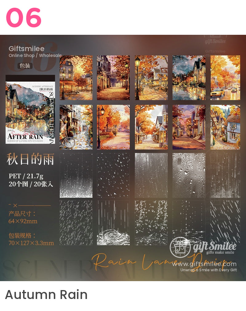 After Rain Artistic Landscape Sticker Book | KS-SA-4028