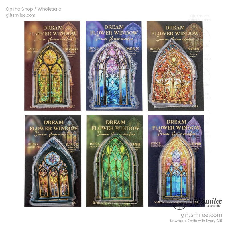 Packaging of Dream Flower Window stained glass sticker collection