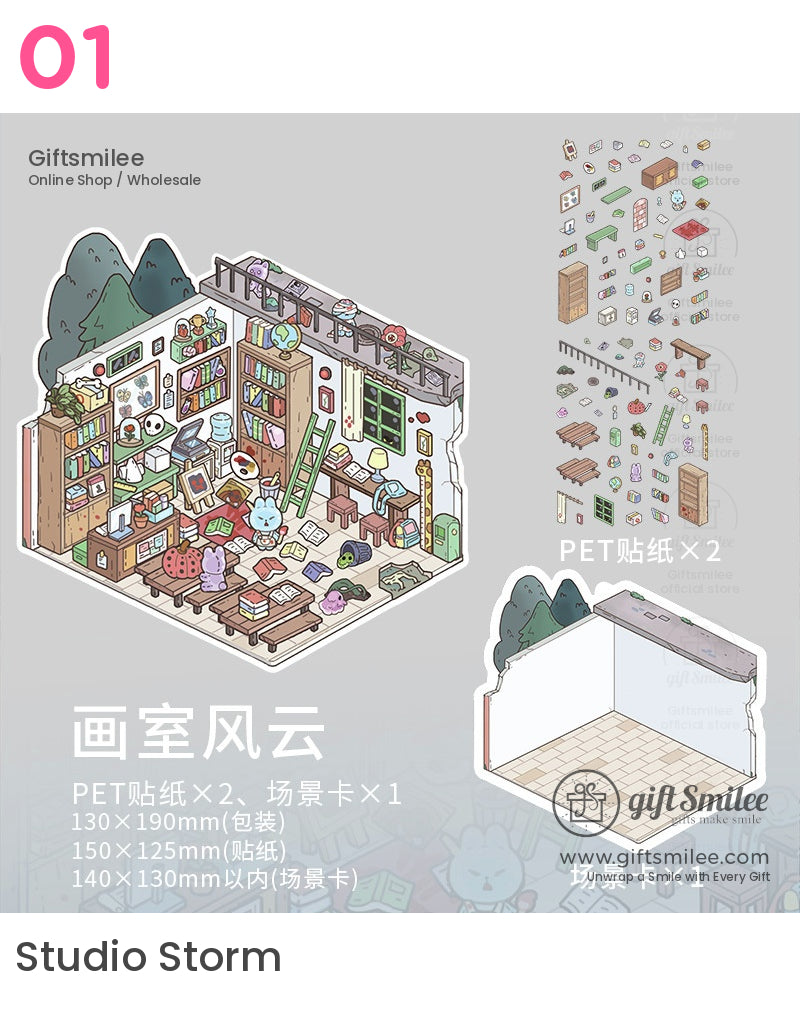 Miniature Diy 3D Scene Stickers | KS-SA-4036