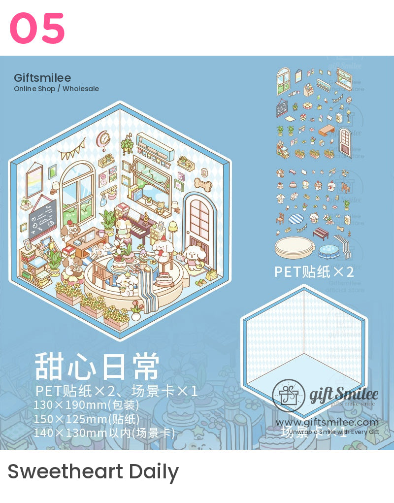 Miniature Diy 3D Scene Stickers | KS-SA-4036
