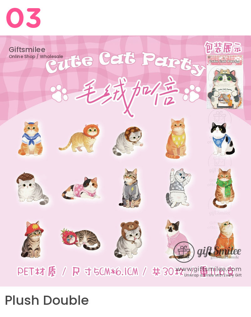 Cute Cat Party Sticker Packs | KS-SA-4041