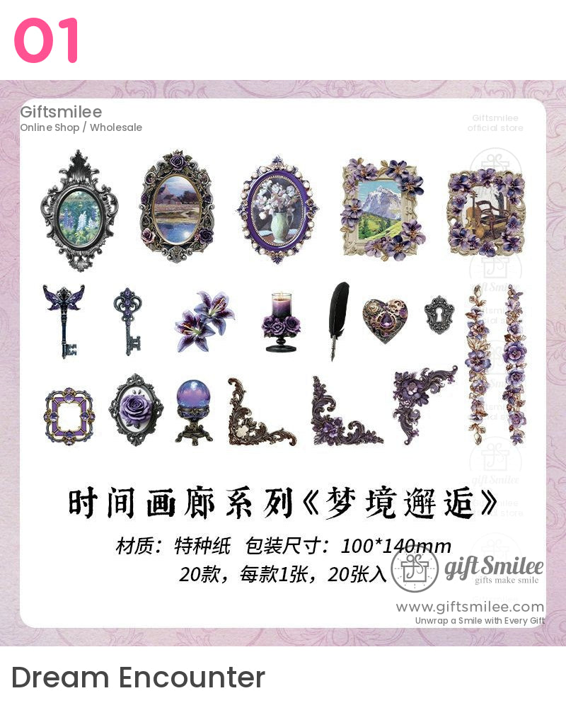 Victorian Vintage Frame Retro Sticker Packs | KS-SA-4043