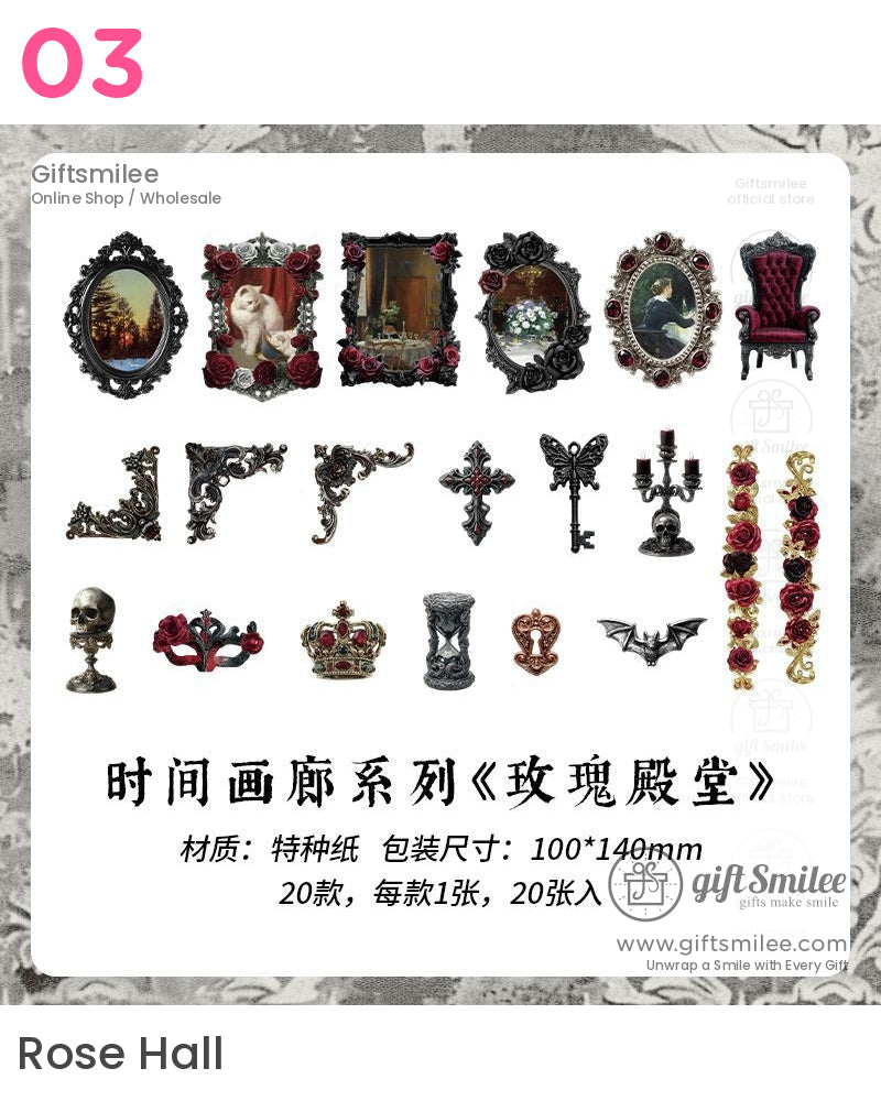 Victorian Vintage Frame Retro Sticker Packs | KS-SA-4043