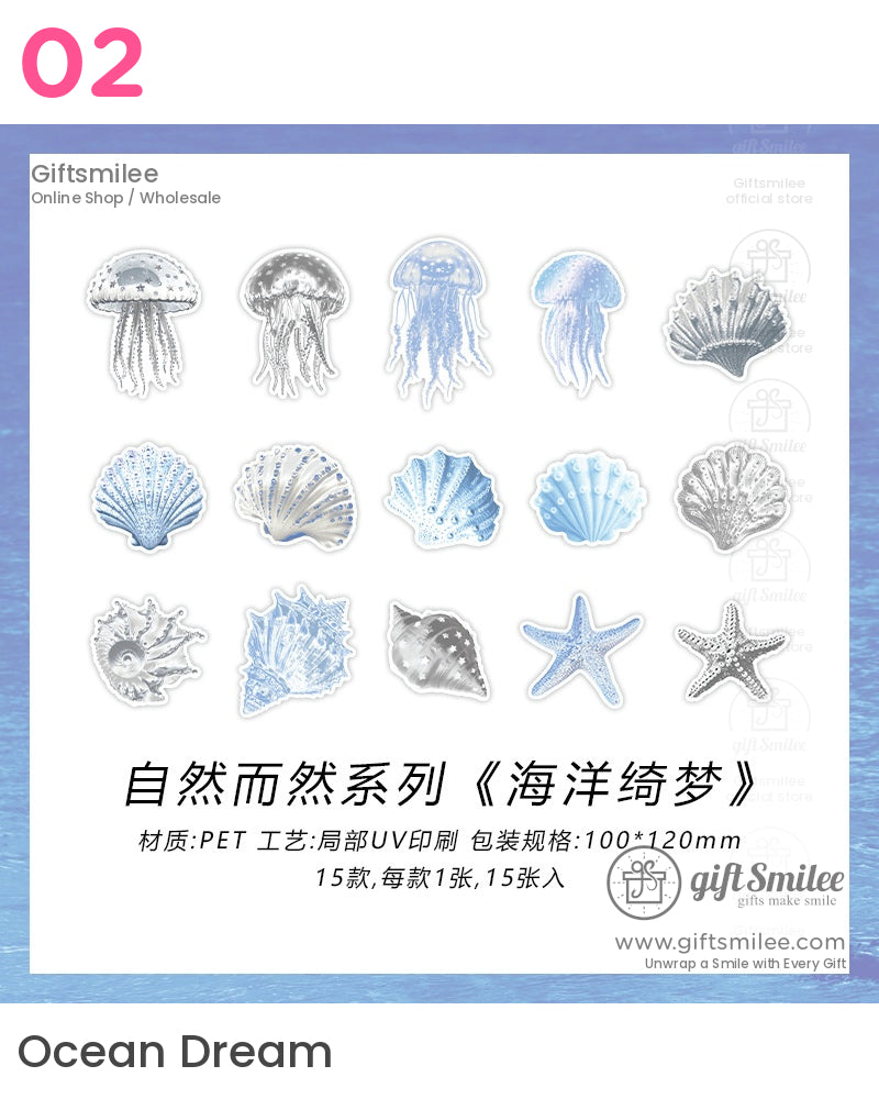 Nature Marine Floral And Fruit Sticker Packs | KS-SA-4044
