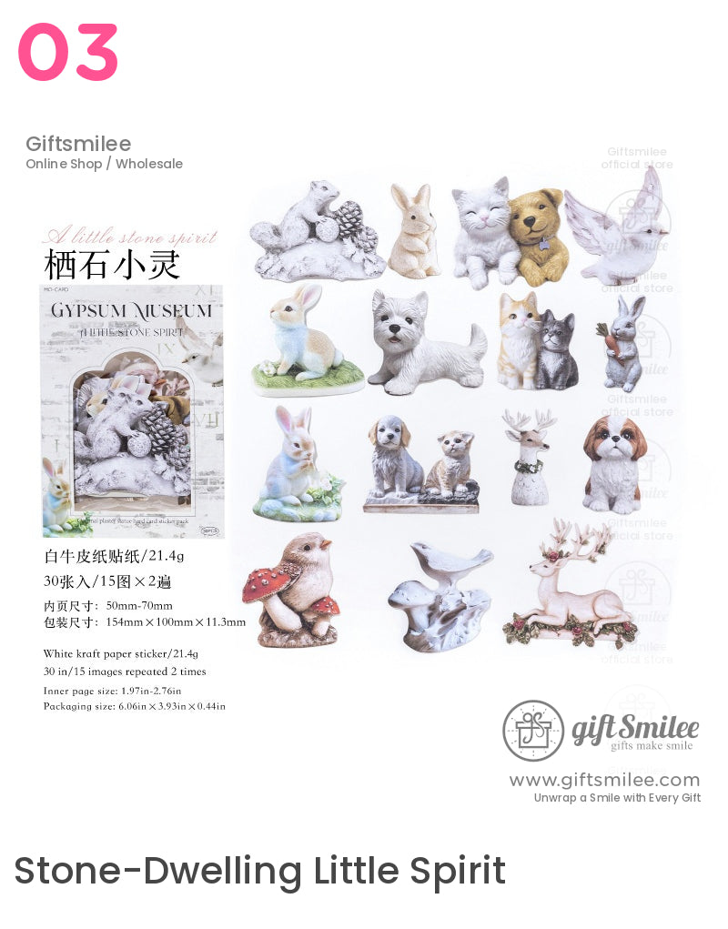 Gypsum Angel Statue Sticker Packs | KS-SA-4046