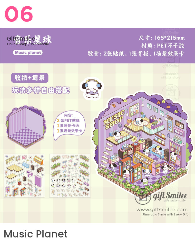Diy Miniature Scene Stickers | KS-SA-4047