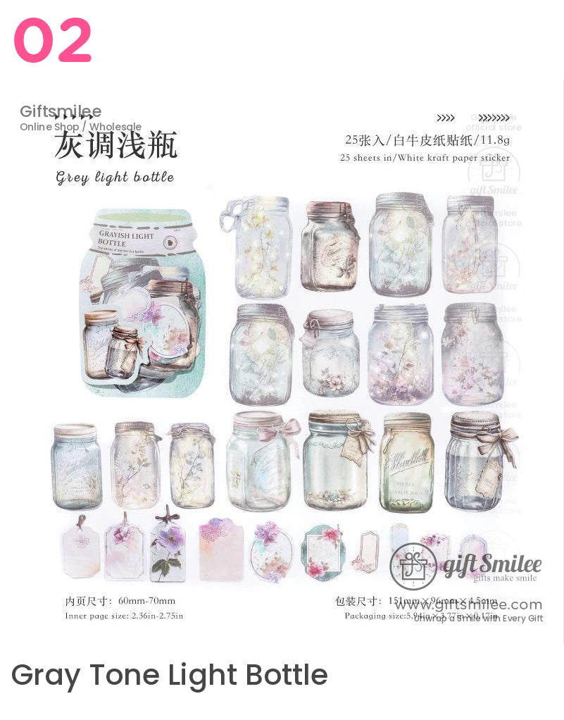 Vintage Bottle Sticker Packs | KS-SA-4049