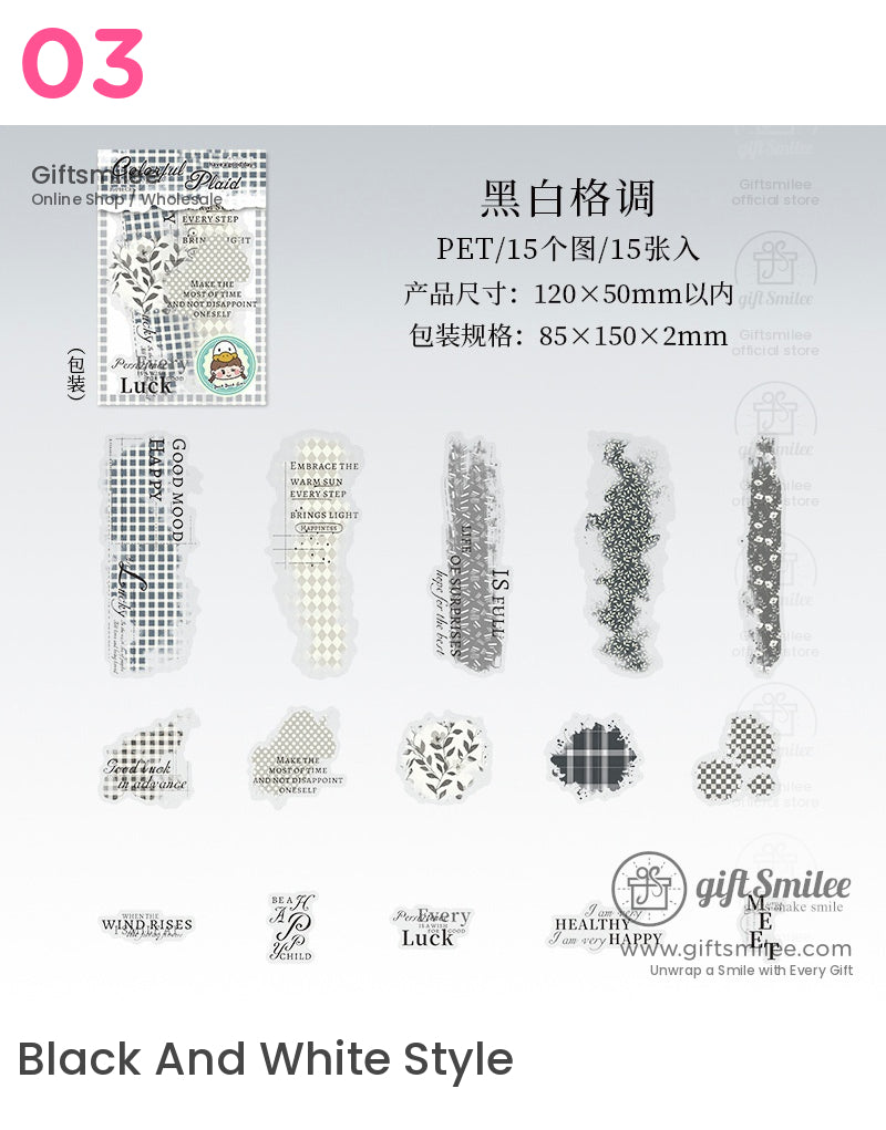 Vintage-Inspired Transparent Stickers | KS-SA-4050
