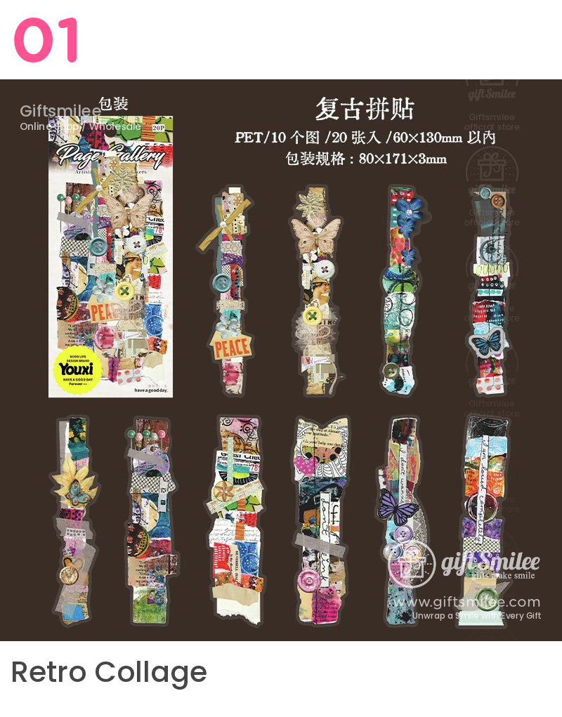 Vintage Scrapbooking Retro Collage Stickers | KS-SA-4051