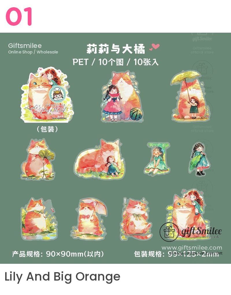 Adorable Acrylic Cats Dogs Sweet Moments Stickers | KS-SA-4052