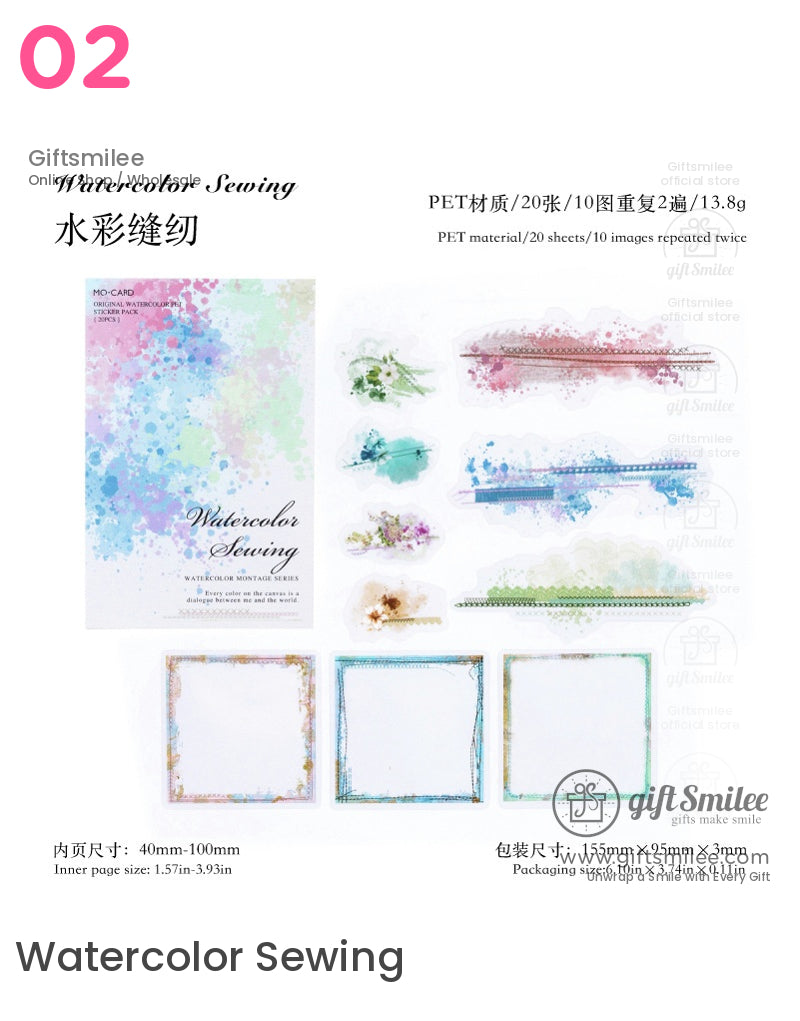 Watercolor Floral Sticker Packs | KS-SA-4060