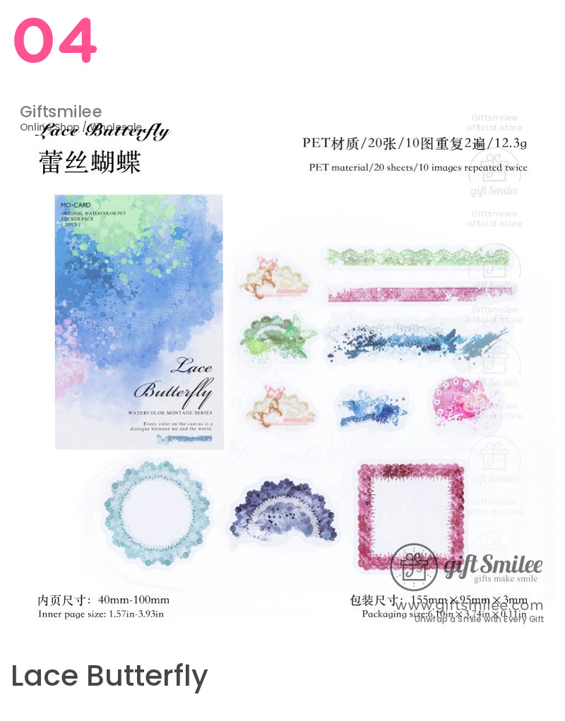 Watercolor Floral Sticker Packs | KS-SA-4060