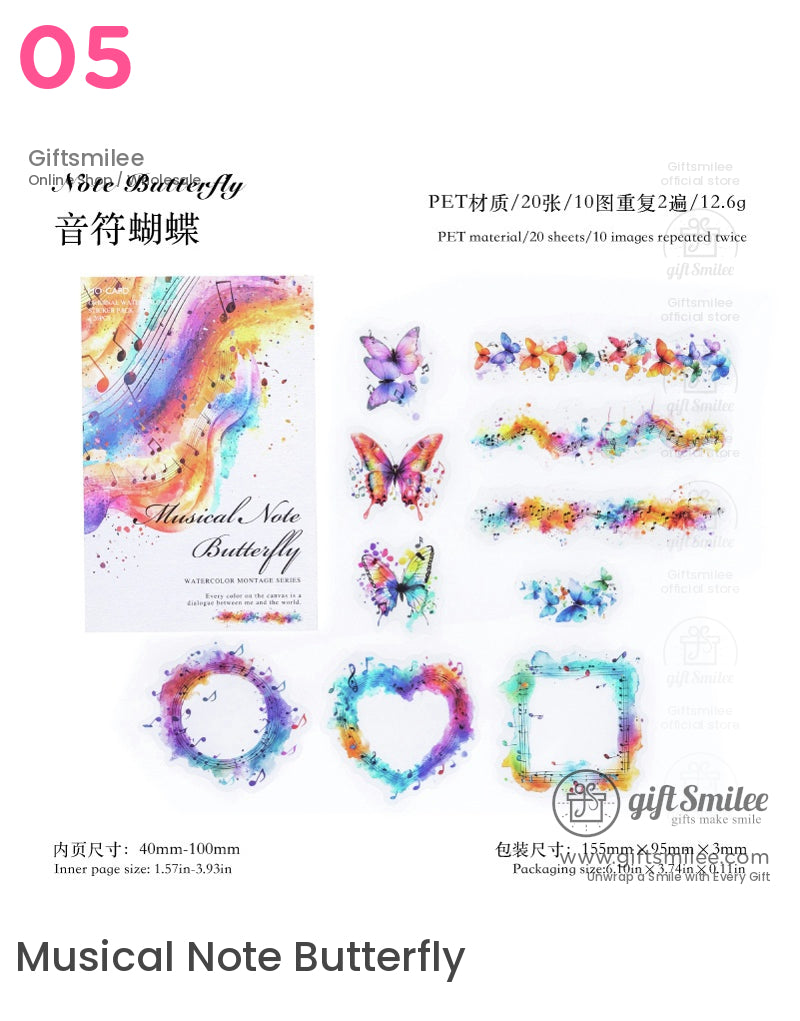 Watercolor Floral Sticker Packs | KS-SA-4060