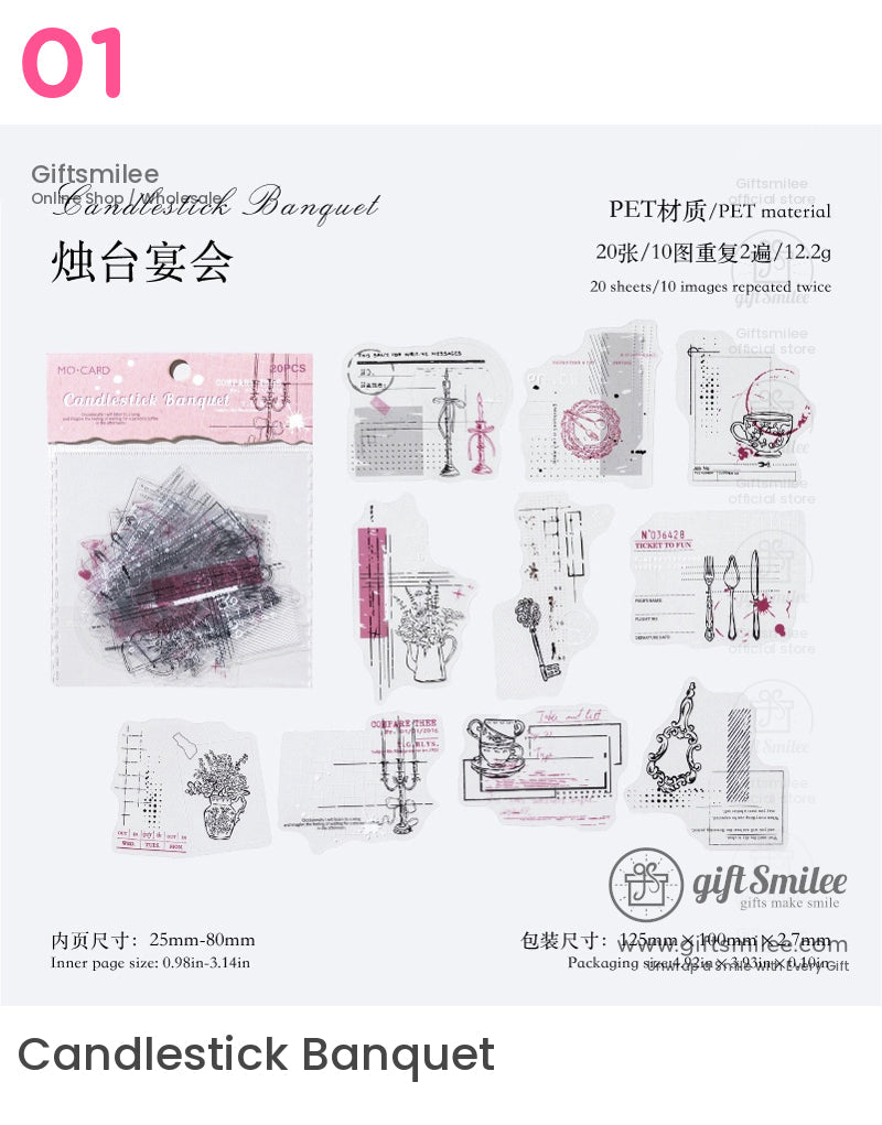Celestial Vintage Transparent Sticker Packs | KS-SA-4062