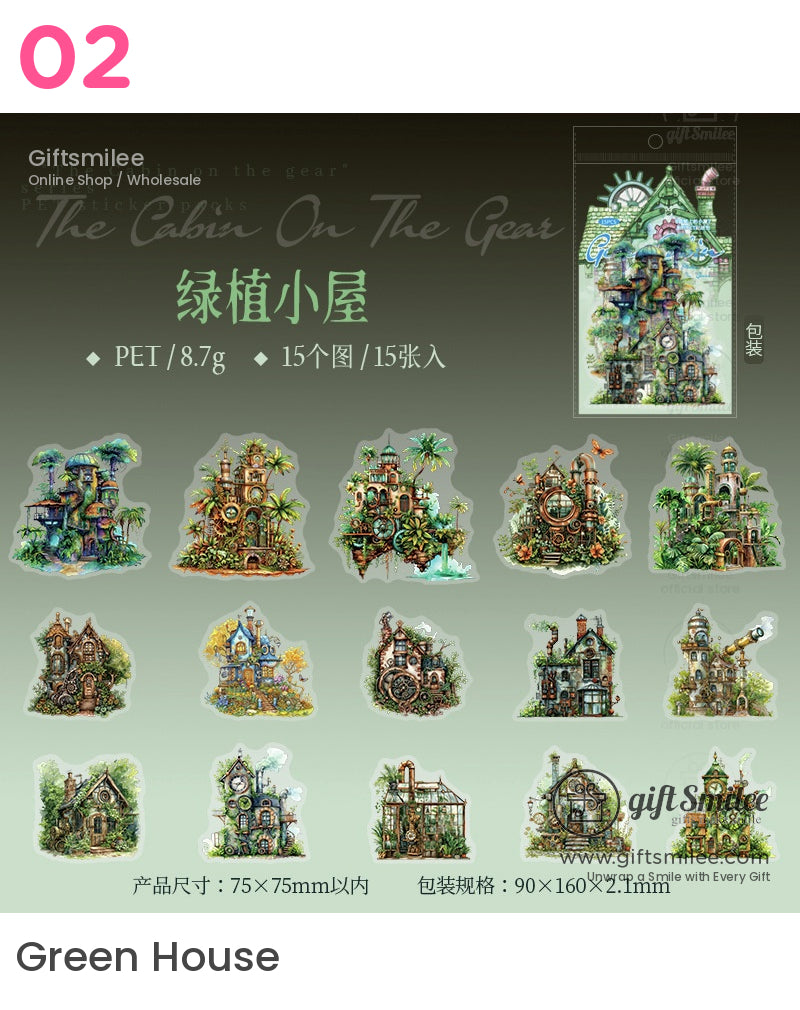 Steampunk Fantasy Town Miniature Sticker Packs | KS-SA-4070
