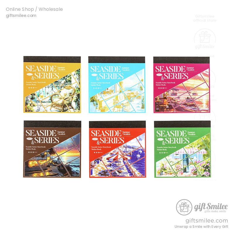 Assorted Seaside Series sticker books in multiple vibrant cover designs