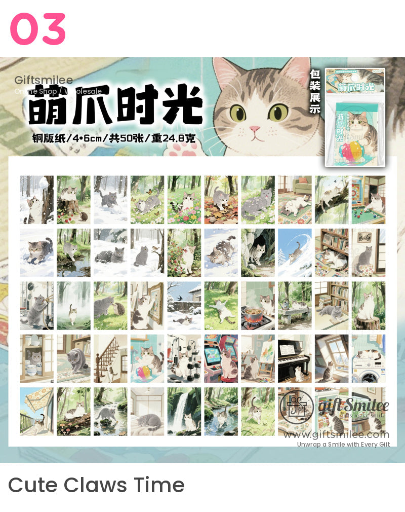 Cats Memo Cartoon Stickers | KS-SA-4085
