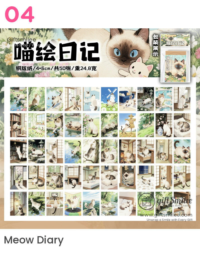 Cats Memo Cartoon Stickers | KS-SA-4085