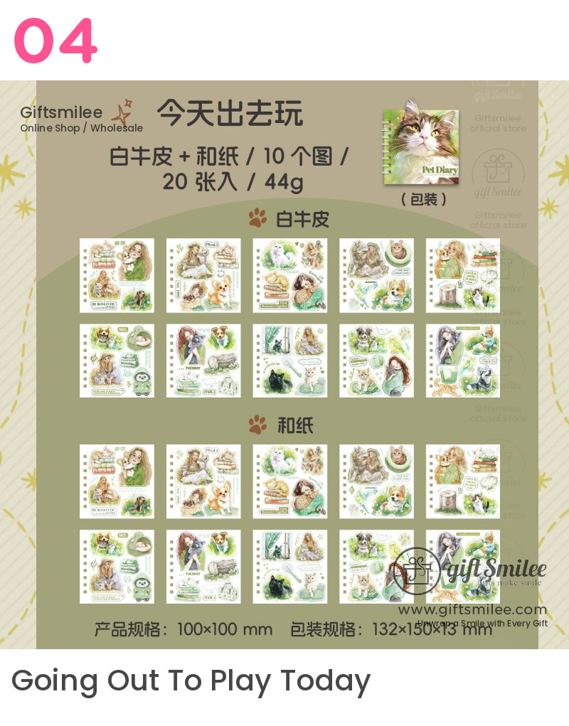 Spiral Cat Notebooks Pet Diary Sticker Book | KS-SA-4088