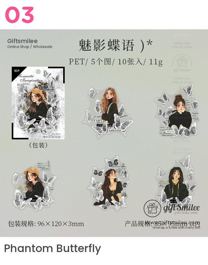 Fashion Girl Floral Stickers | KS-SA-4089