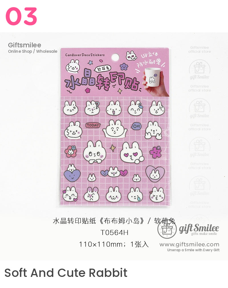 Bunny Faces Puppy Faces Cute Stickers | KS-SA-4092
