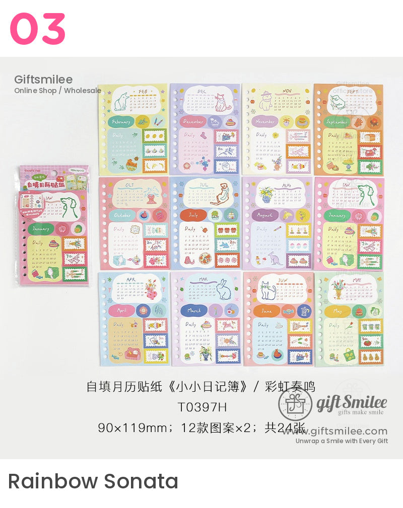 Calendar Monthly Planner Stickers | KS-SA-4094
