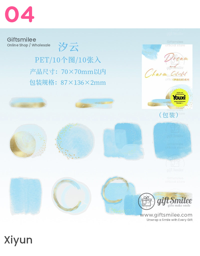 Watercolor Abstract Pastel Stickers | KS-SA-4098