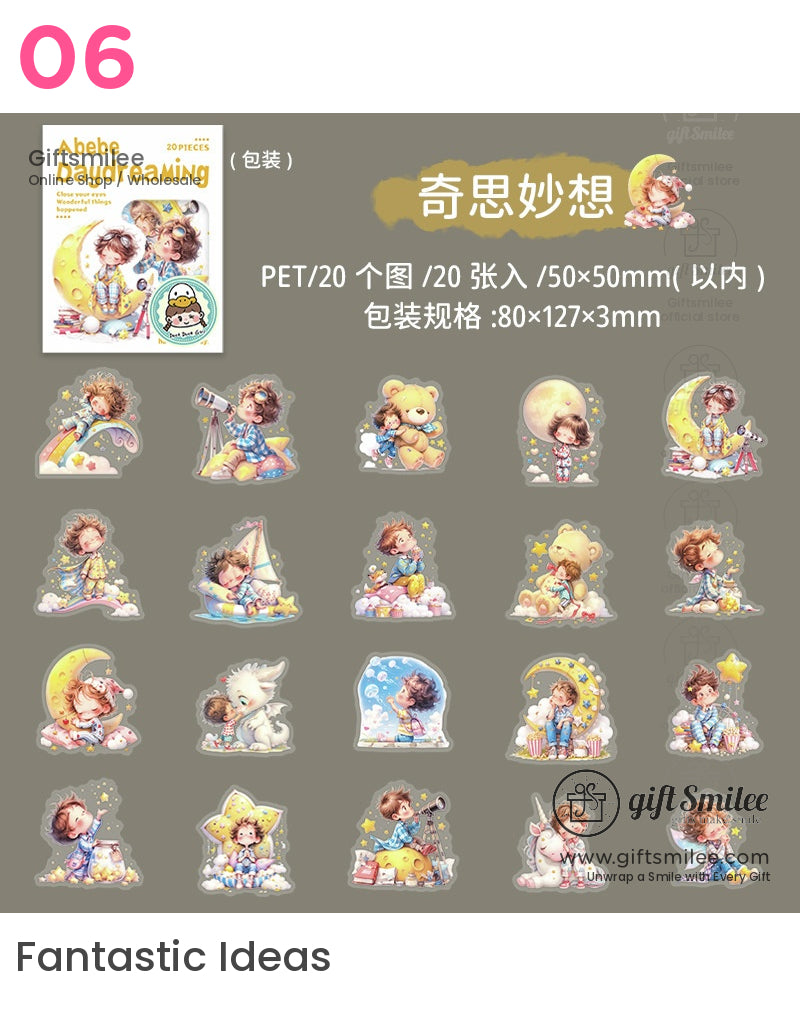 Dreamy Moon Rainbow Stickers | KS-SA-4100