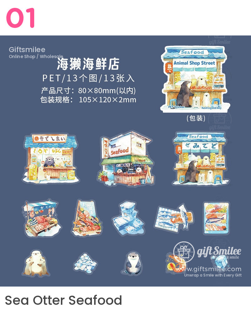 Garden Cozy Town Animals Stickers | KS-SA-4102