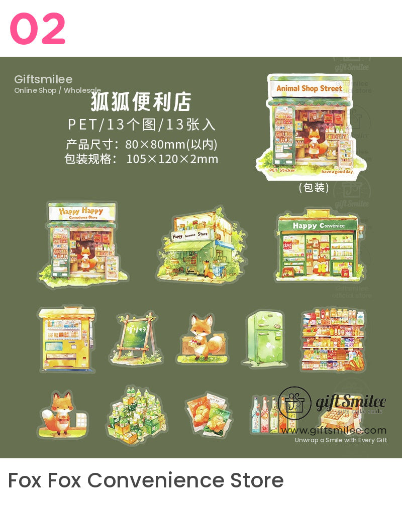 Garden Cozy Town Animals Stickers | KS-SA-4102
