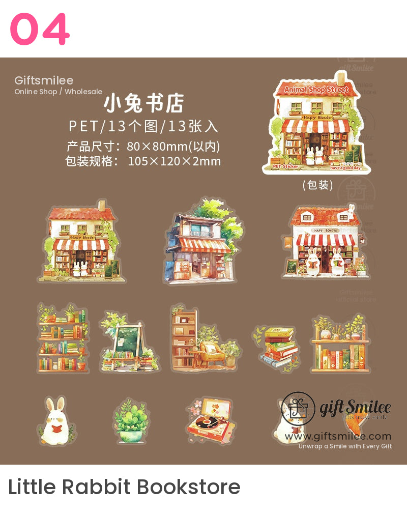 Garden Cozy Town Animals Stickers | KS-SA-4102