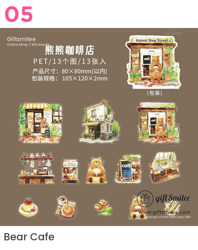 Garden Cozy Town Animals Stickers | KS-SA-4102