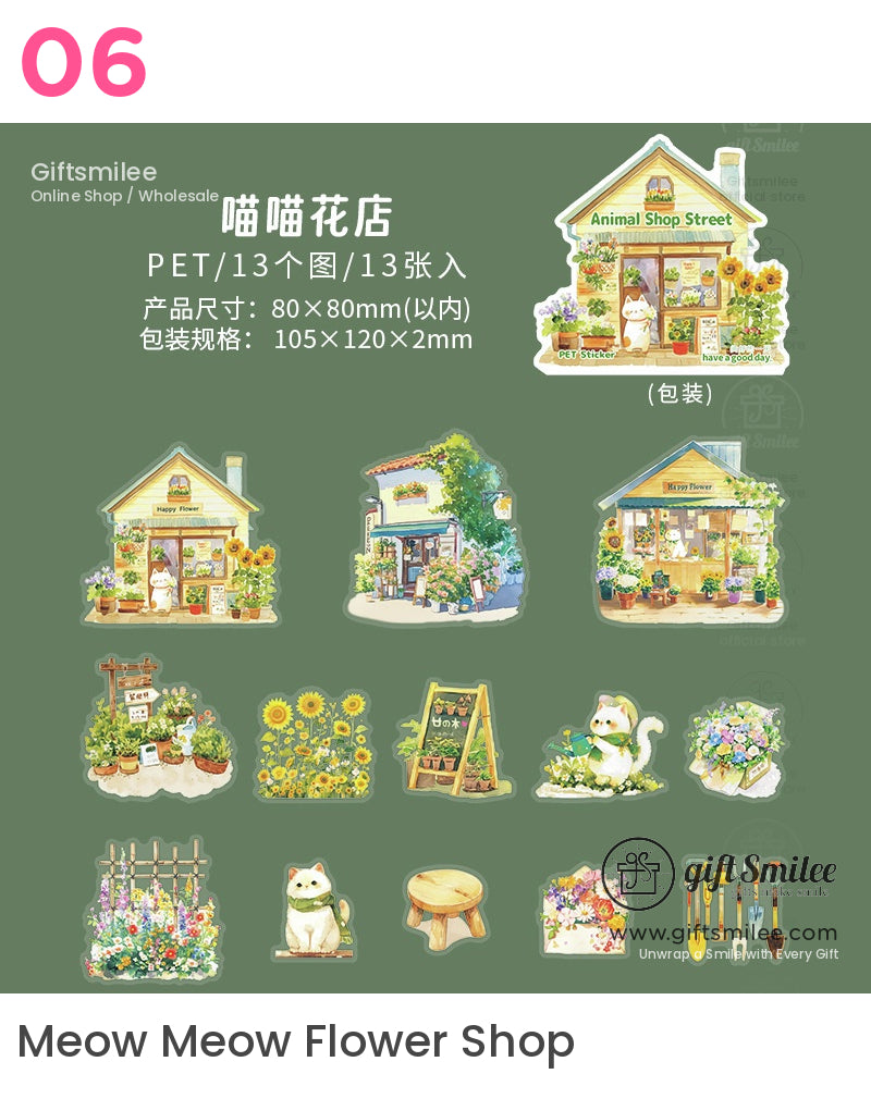 Garden Cozy Town Animals Stickers | KS-SA-4102