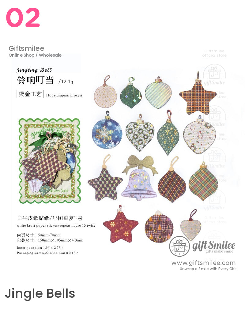 Christmas Gift Tags Festive Sticker Packs | KS-SA-4103