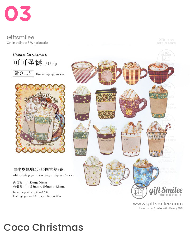 Christmas Gift Tags Festive Sticker Packs | KS-SA-4103