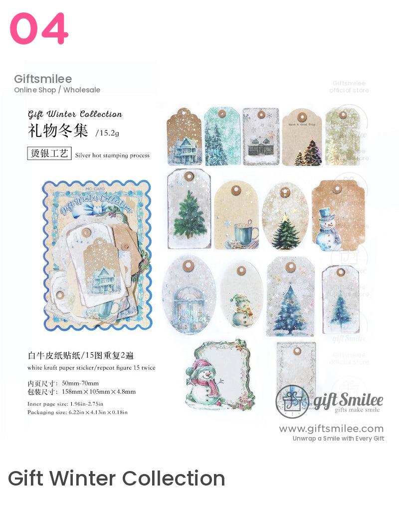 Christmas Gift Tags Festive Sticker Packs | KS-SA-4103