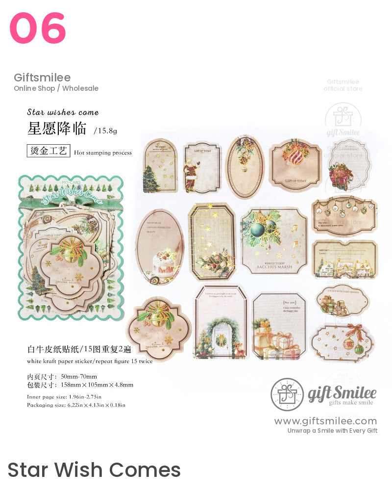 Christmas Gift Tags Festive Sticker Packs | KS-SA-4103