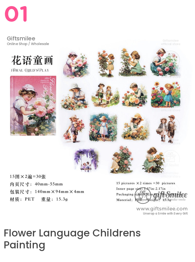 Nostalgic Victorian Illustration Sticker Packs | KS-SA-4104