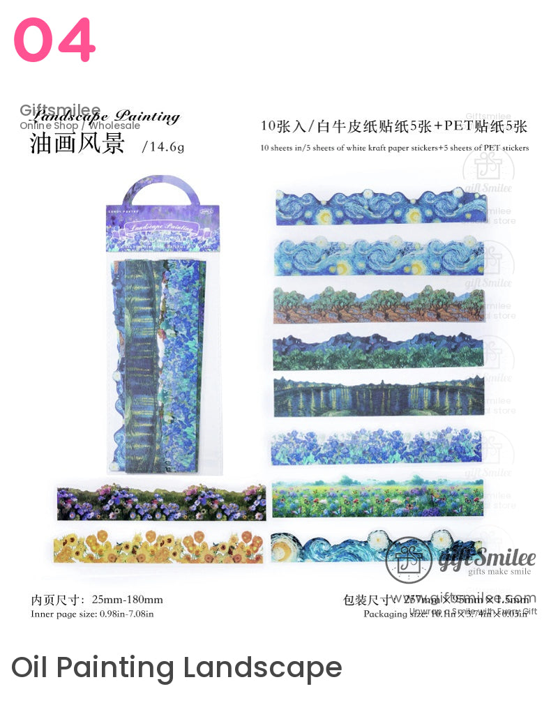 Garden Night Floral Landscape Sticker Packs | KS-SA-4105