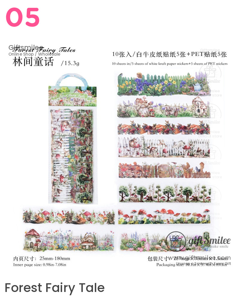 Garden Night Floral Landscape Sticker Packs | KS-SA-4105